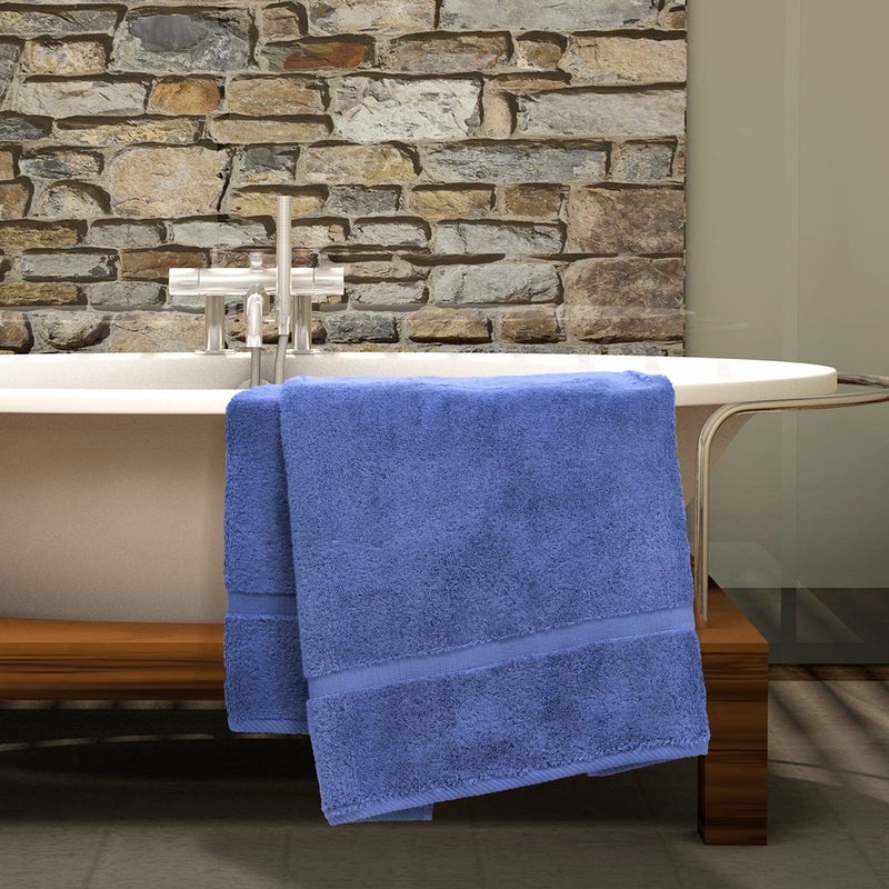 BC BARE COTTON Luxury Hotel & Spa Collection Highly Absorbent, Quick Dry 100% Turkish Cotton 700 GSM, Eco Friendly Towel, for Bathroom Dobby Border Soft Bath Towel Set 27 X 54 (Wedgewood, Bath Towels - Set of 2) - Image 4